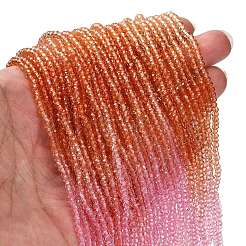 Transparent Painted Glass Beads Strands&nbsp;X1-DGLA-A034-T1mm-A20