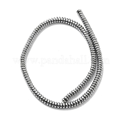 電気メッキ磁気無し合成ヘマタイトビーズ連売り  ディスク  ヘマタイトメッキ  6x2.5mm  穴：0.8mm  約155個/連  15.94''（40.5センチメートル）&nbsp;G-Q1009-D02-01