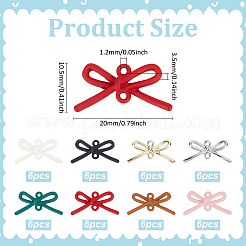 48Pcs 8 Colors Spray Printed Alloy Connector Charms&nbsp;FIND-ME0001-43