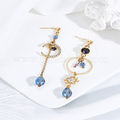 1 Pair Alloy Rhinestone Dangle Stud Earrings&nbsp;EJEW-LP0007-114