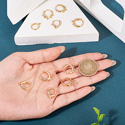 10Pcs 5 Styles Brass Hoop Earring Finding&nbsp;KK-TA0002-52