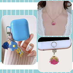 10Pcs Preserved Rose Pendants&nbsp;KY-TA0001-59C