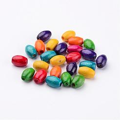 Lead Free Oval Natural Wood Beads&nbsp;X-TB096Y