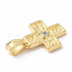 Rack Plating Brass Micro Pave Cubic Zirconia Pendants&nbsp;KK-R143-13G