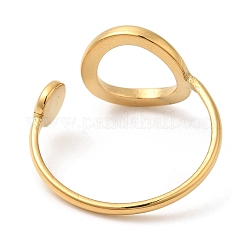 304ステンレススチール中空リングオープンカフリング女性用  18KGP本金メッキ  usサイズ9（18.9mm）&nbsp;STAS-D085-04G