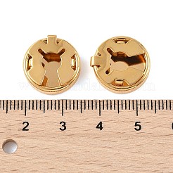 シーグレース真鍮製カフスボタン  フラットラウンド  カドミウムフリー＆ニッケルフリー＆鉛フリー  長持ちメッキ  18KGP本金メッキ  15.5x4.5mm  穴：5mm&nbsp;XGR0090G-168G