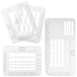 4Pcs Plastic Examination Template Rulers&nbsp;AJEW-CP0009-96