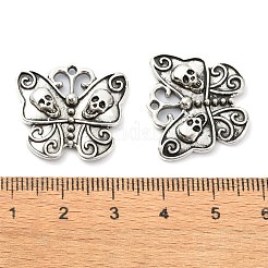 チベット風合金チャーム  ハロウィン用  鉛フリー＆カドミウムフリー  蝶  20.5x23x3.5mm  穴：1.5mm  362個/ 1000g&nbsp;TIBE-H142-22AS-04