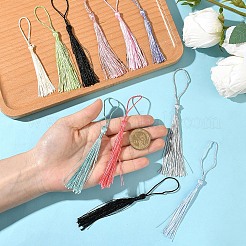 100Pcs 10 Colors Polyester Tassel Decorations&nbsp;OCOR-YW0001-21