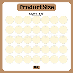 100g PVCプラスチックスパンコール/スパンコールペンダント  フレークパイレット  フラットラウンド  ゴールド  19.5x0.3mm  穴：1.4mm&nbsp;FIND-GO0003-43