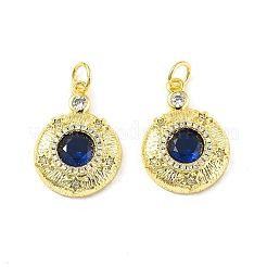 Brass Micro Pave Clear Cubic Zirconia Pendants&nbsp;KK-E068-VF326