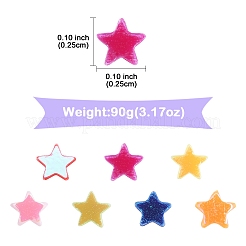 輝くネイルアートグリッター 90g  マニキュアスパンコール  キラキラネイルスパンコール  スター  ミックスカラー  2.5x2.5x0.3mm&nbsp;MRMJ-FS0001-04A