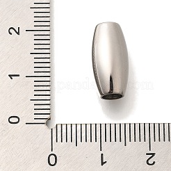 304ステンレススチールヨーロピアンビーズ  大穴ビーズ  バレル  ステンレス鋼色  15.5x8mm  穴：4mm&nbsp;STAS-G350-01E-P