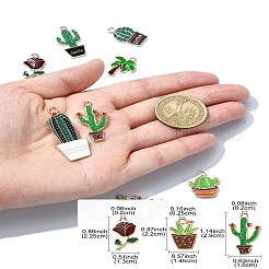 10個 10スタイル 植物合金エナメルペンダント  混合図形  ミックスカラー  19~38x11~16.5x1~3mm  穴：1.4~2.5mm  1個/スタイル&nbsp;ENAM-YW0004-09