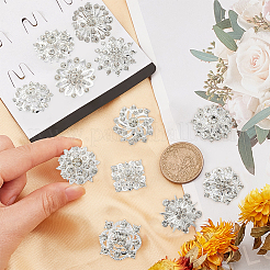 Rhinestone Brooch with Alloy Findings&nbsp;JEWB-WH0020-01