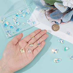 60Pcs 6 Styles Glass Charms&nbsp;GLAA-GO0001-24