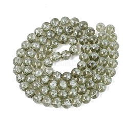 Transparent Half Spray Painted Glass Beads Strands&nbsp;LS-GLAA-Q110-02A-05