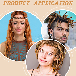 プラスチックトプシーテールヘアスタイリング編組ツール  木製ビーズと合金ビーズ  ゴムヘアネクタイ  ミックスカラー  6~200x7~24.5x2~12mm  穴：3~8mm&nbsp;DIY-WR0004-41