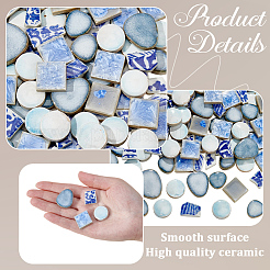 500G 4 Styles Handmade Porcelain Cabochons&nbsp;PORC-SP0001-25
