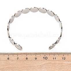 201 Stainless Steel Cuff Bangles for Women&nbsp;BJEW-T024-01D-P