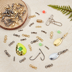 270Pcs 8 Style Brass Fishing Rolling Bearing Connector&nbsp;FIND-FH0002-80