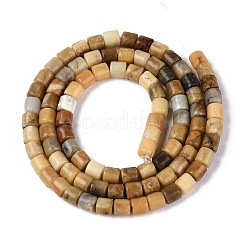 天然黄龍翡翠のビーズ連売り  コラム  4~4.5x4.5~5mm  穴：1mm  約88~91個/連  15.16~15.35''（38.5~39センチメートル）&nbsp;G-T141-83B