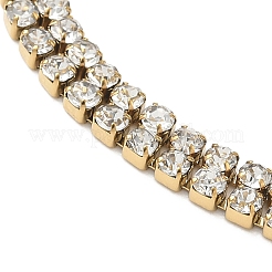 304 Stainless Steel Rhinestone Cup Chain Bracelets&nbsp;BJEW-P376-01G
