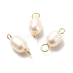 Natural Cultured Freshwater Pearl Beads Links Connectors&nbsp;X1-PALLOY-JF00941-01