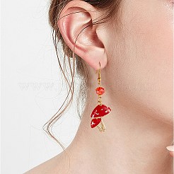 20本10スタイルアロイエナメルペンダント  キノコ  ミックスカラー  2個/スタイル&nbsp;ENAM-SZ0002-28