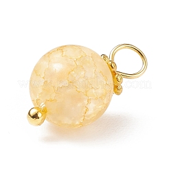 Frosted Dyed Synthetic Crackle Quartz Charms&nbsp;PALLOY-JF01780