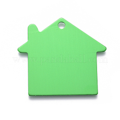 ペットモチーフアルミペンダント  空白タグのスタンプ  ハウス  ミックスカラー  35x38x1mm  穴：3mm&nbsp;ALUM-I002-04