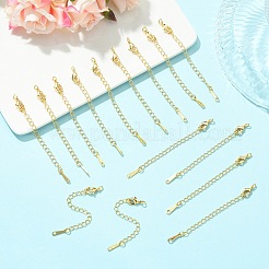 シェグレース真鍮製カーブチェーンエクステンダー  ロブスタークロウ留め金とティアドロップラベル付きのエンドチェーン  カドミウムフリー＆ニッケルフリー＆鉛フリー  長持ちメッキ  18KGP本金メッキ  60~65mm&nbsp;XGR0150G-165G