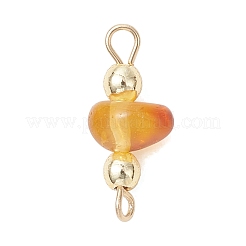 Natural Amber Chip with Electroplate Synthetic Non-magnetic Hematite Links Connector Charms&nbsp;PALLOY-JF05008