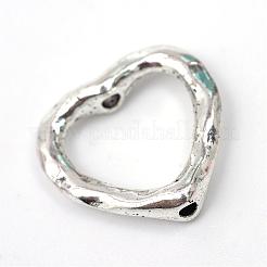 Tibetan Style Alloy Heart Bead Frames&nbsp;TIBE-R309-11AS-RS
