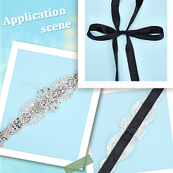 Flower Full Crystal Rhinestone Handmade Bridal Belts for Wedding Dresses&nbsp;AJEW-WH20006-233B-01