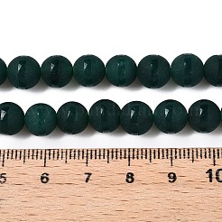 Frosted Natural White Jade Beads Strands&nbsp;G-T138-8mm-209I
