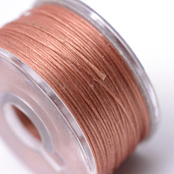 シードビーズ用の特殊コーティングされたナイロンビーズスレッド  インディアンレッド  0.1mm  約50ヤード/ロール&nbsp;OCOR-R038-15