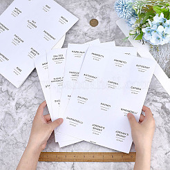 7 Sheets PVC Adhesive Coffee Syrup Label Stickers&nbsp;STIC-WH0003-010