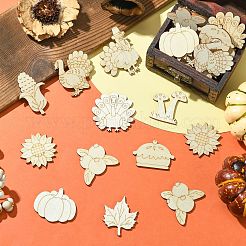 Thanksgiving Day Unfinished Blank Wooden Slices for Painting Arts&nbsp;WOOD-CJC0005-61B-1
