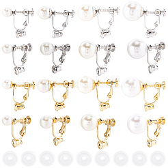 16Pcs 8 Styles 316 Surgical Stainless Steel Clip-on Earring Converters Findings&nbsp;STAS-SC0010-36