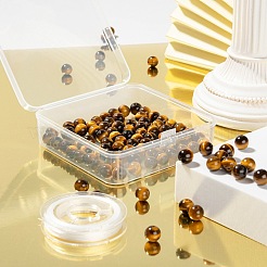100Pcs 8mm Natural Tiger Eye Beads Round Beads&nbsp;DIY-LS0002-48