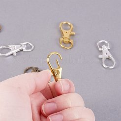 合金製回転式ナスカンカニカン  スイベルスナップフック  ミックスカラー  35x13mm  穴：6mm&nbsp;PALLOY-PH0012-26