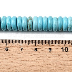 天然石ハウライトビーズ連売り  ロンデル  染め  10x3mm  穴：0.5mm  約118個/連  15.63''（39.7センチメートル）&nbsp;G-H345-B01-04