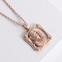 Vintage Punk Religious Jesus Stainless Steel Pendant Necklaces for Men Women&nbsp;UE8533
