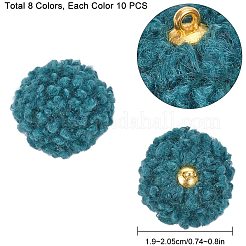 Handmade Cloth Fabric Covered Pendants&nbsp;WOVE-PH0001-13G