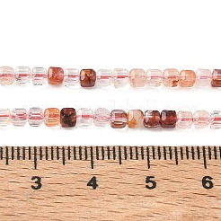 Natural Hematoid Quartz/Ferruginous Quartz Beads Strands&nbsp;G-Z161-B01-3x3mm
