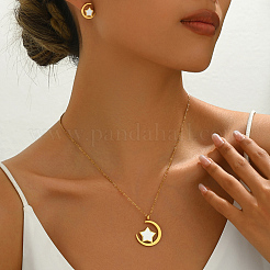 Elegant 201 Stainless Steel Shell Jewelry Set for Daily Wear&nbsp;XK7851