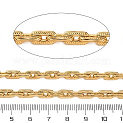 304 Stainless Steel Textured Cable Chains&nbsp;STAS-P386-07G