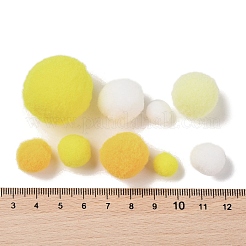 ポリエステルボールデコレーション  ポンポムボール  DIYクラフト用  きいろ  0.8~3cm  約100個/セット&nbsp;FIND-Z042-01D