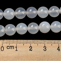 天然ホワイトアゲートビーズ  染め  ラウンド  ホワイト  サイズ：直径約8mm  穴：1mm  43個/連  15.5インチ&nbsp;AGAT-8D-16